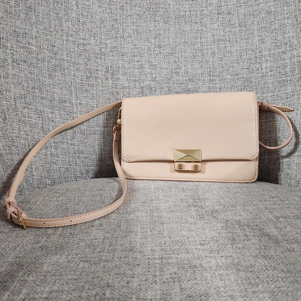 Charles & Keith Nude Vegan Pink Crossbody Bag